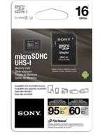 Ficha técnica e caractérísticas do produto Cartão Memória Micro Sd 16gb Sony Class 10 95mb/s