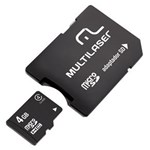 Ficha técnica e caractérísticas do produto Cartão Memória Micro Sd Multilaser 4Gb com Adap Sd Mc456