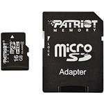 Ficha técnica e caractérísticas do produto Cartão Memória Patriot 16Gb Micro SDHC com Adaptador Classe 4