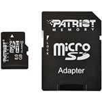 Ficha técnica e caractérísticas do produto Cartão Memória Patriot 8Gb Micro SDHC com Adaptador Classe 4