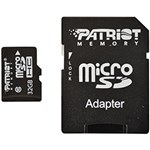 Cartão Memória Patriot 32Gb Micro SDHC com Adaptador Classe 10