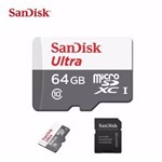 Ficha técnica e caractérísticas do produto Cartão Memória Sandisk Micro Sd Ultra 80mb/s 64gb Class 10