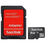 Ficha técnica e caractérísticas do produto Cartao Micro 8GB Sandisk