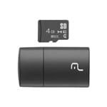 Ficha técnica e caractérísticas do produto Cartao Micro SD 4GB com Leitor USB Classe 4 MC160