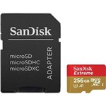 Ficha técnica e caractérísticas do produto Cartão Micro Sd 256gb Sandisk Extreme 100mb/s U3 A1 Lacrado