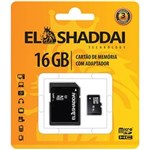 Ficha técnica e caractérísticas do produto Cartão Micro SD EL Shaddai 16GB com Adaptador