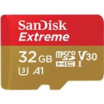 Ficha técnica e caractérísticas do produto Sandisk Extreme Pro Micro Sdhc C10 U3 100mb/s 667x 4k 32gb