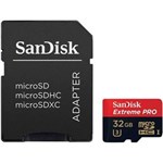 Ficha técnica e caractérísticas do produto Cartão Micro SD 32GB Sandisk Extreme USH3 95mb/s Classe 10