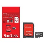 Ficha técnica e caractérísticas do produto Cartão Micro SD 32GB - SanDisk