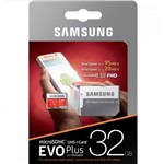Cartão Micro Sd Samsung Evo Plus 32Gb C10 95Mbs Lacrado +Ada