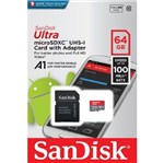 Ficha técnica e caractérísticas do produto Cartao Micro Sd Sandisk Class 10 Ultra 64gb 100mb/s