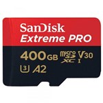 Ficha técnica e caractérísticas do produto Cartão Micro Sd Sandisk Extreme Pro 400gb 170mb/s Sdxc A2 4k Celular Samsung Go Pro Hero