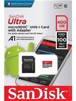 Ficha técnica e caractérísticas do produto Cartão Micro Sd Sandisk Ultra 400Gb 100Mb/S com Adaptador Sd