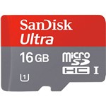 Cartão Micro SD Ultra Classe 10 com Adapt para Android 16GB - SanDisk