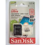 Ficha técnica e caractérísticas do produto Cartão Micro Sdhc 32gb Ultra Sd Sandisk Classe 10 48mb/S