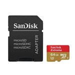 Ficha técnica e caractérísticas do produto Cartão Micro SDXC 64GB Sandisk Extreme 100mb/s Classe 10 U3
