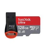 Ficha técnica e caractérísticas do produto Cartão MicroSD 128GB Ultra 100MB/s SanDisk CMiniLeitor