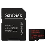 Ficha técnica e caractérísticas do produto Cartão MicroSDXC Sandisk 128GB Classe 10 Extreme A1 100MB/s