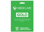 Cartão Microsoft Xbox Live Gold 12 Meses - para Xbox One e Xbox 360
