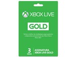 Cartão Microsoft Xbox Live Gold 3 Meses - para Xbox One e Xbox 360