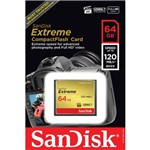 Ficha técnica e caractérísticas do produto Cartão Sandisk Compact Flash Extreme 64gb/120mb's