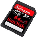 Ficha técnica e caractérísticas do produto Cartão Sandisk SD Extreme UHS-I Classe 10 64GB