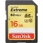 Ficha técnica e caractérísticas do produto Cartão Sd 16Gb Sandisk Extreme 60Mb/S Classe 10 Uhs-1