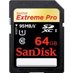 Ficha técnica e caractérísticas do produto Cartão SD Extreme Pro UHS-I Classe 10 64GB - Sandisk