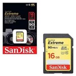 Ficha técnica e caractérísticas do produto Cartão Sd Sandisk Extreme 16gb 90mbs