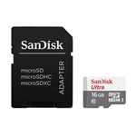 Ficha técnica e caractérísticas do produto Cartão SD Sandisk Ultra Classe 10 Velocidade 80MB/s 16GB