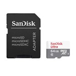 Ficha técnica e caractérísticas do produto Cartão SD Sandisk Ultra Classe 10 Velocidade 80MB/s 64GB