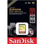 Ficha técnica e caractérísticas do produto Cartão Sd Sdxc Sandisk Extreme 32Gb 90Mb/S Uhs-3 U3 Lacrado