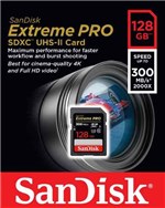 Ficha técnica e caractérísticas do produto Cartão Sd Sdxc Sandisk Extreme Pro 128gb 95mbs U3 4k Lacrado
