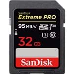 Ficha técnica e caractérísticas do produto Cartão SDHC 32Gb SanDisk Extreme Pro 95MB/s Classe 10 UHS-I 4K