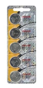 Ficha técnica e caractérísticas do produto Cartela 05 Bateria Cr2025 - Maxell - Carta Registrada !!