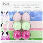 Cartela com 6 Eos Lip Balm Crystal - Organic- Visibly Soft - Protetor Labial 100% Natural