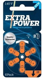 Ficha técnica e caractérísticas do produto Cartela de Bateria PR48 13 C/ 6 Unidades - Extra Power