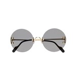 Ficha técnica e caractérísticas do produto Cartier Eyewear Óculos de Sol Oversized Redondo - Preto