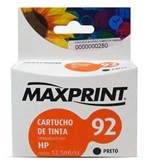 Ficha técnica e caractérísticas do produto Cartucho Compatível HP 92 Preto - Maxprint C9362WL