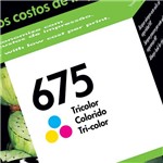 Ficha técnica e caractérísticas do produto Cartucho de Tinta CN691AL HP675 Tricolor - HP