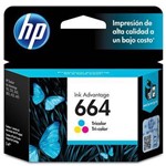 Ficha técnica e caractérísticas do produto Cartucho de Tinta HP 664 Colorido - F6V28AB