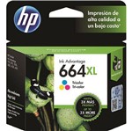 Ficha técnica e caractérísticas do produto Cartucho de Tinta HP 664XL Color F6V30AB - Hp