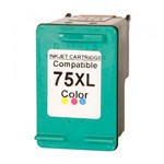 Ficha técnica e caractérísticas do produto Cartucho de Tinta HP 75XL Tricolor 12ml Megaplus CB338WB Compatível