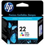 Ficha técnica e caractérísticas do produto Cartucho de Tinta HP 22 C9352AB Color ORIGINAL HP 5 Ml