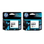 Ficha técnica e caractérísticas do produto Cartucho HP 664 Kit Preto + Color Originais 2mls Clr P/ Impressora Multifuncional Deskjet 3636