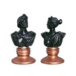 Ficha técnica e caractérísticas do produto Casal Romano em Cerâmica Bronze e Preto