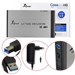 Ficha técnica e caractérísticas do produto Case para Hd Sata 3.5 Usb 3.0 Externo Cinza Kp-Hd004 - Knup