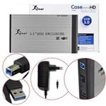 Ficha técnica e caractérísticas do produto Case Para HD Sata 3.5 USB 3.0 Externo Cinza KP-HD004 KP-HD004 KNUP