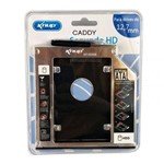 Case Sata HD KP-HD009 CADDY 2.5 12.7mm Caddy DVD para Segundo HD ou Ssd