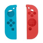 Ficha técnica e caractérísticas do produto Case Silicone Nintendo Switch Proteção para Controle Joy-con - Azul/ Vermelho